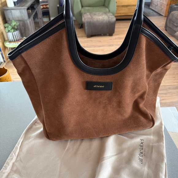 Alf the Label Suede Amy Tote in Camel - Picture 2 of 11